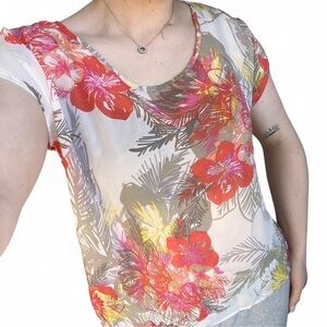 h.i.p. Floral Sheer Blouse